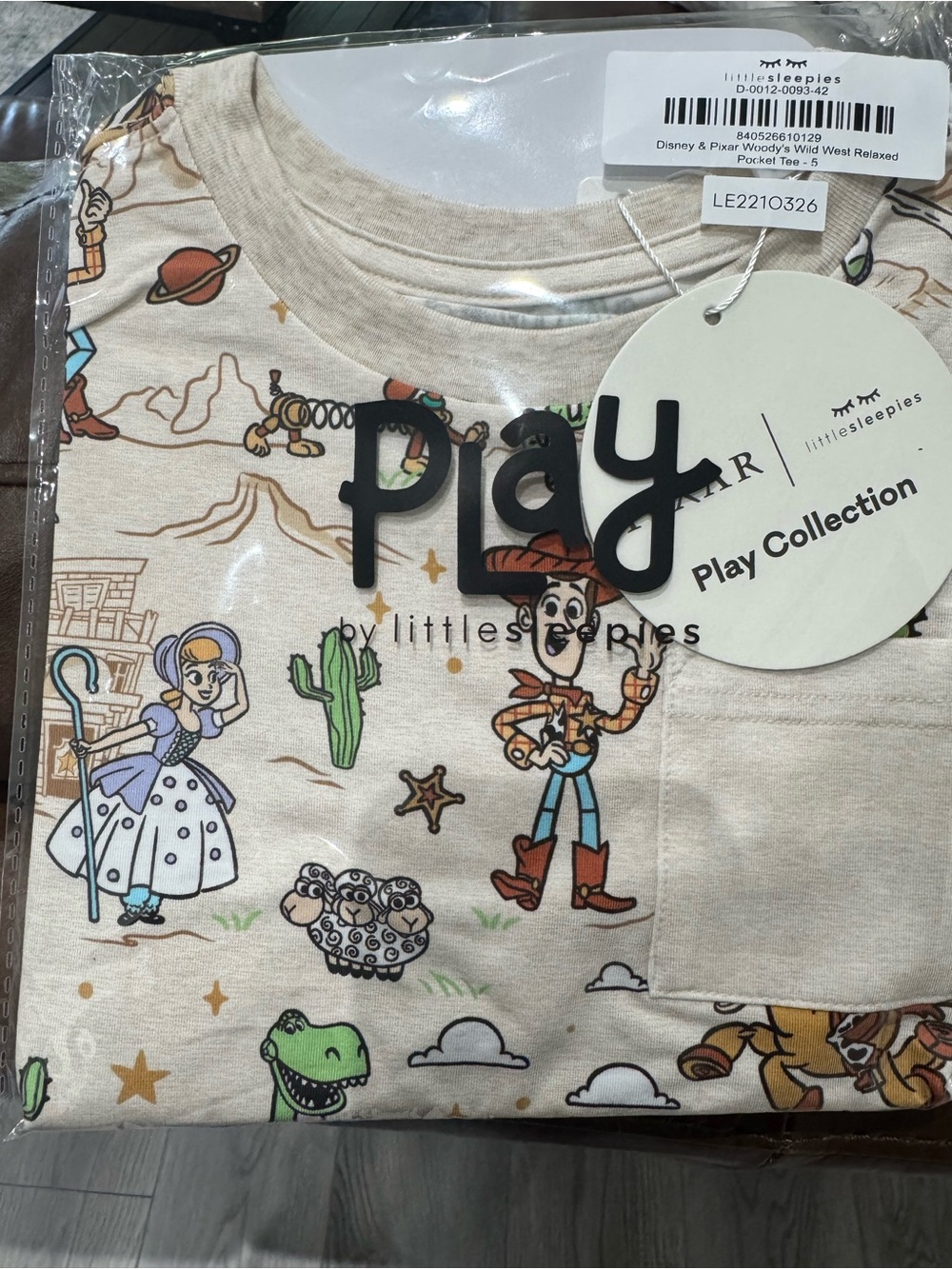 Little Sleepies Toy Story Pocket Tee size 5